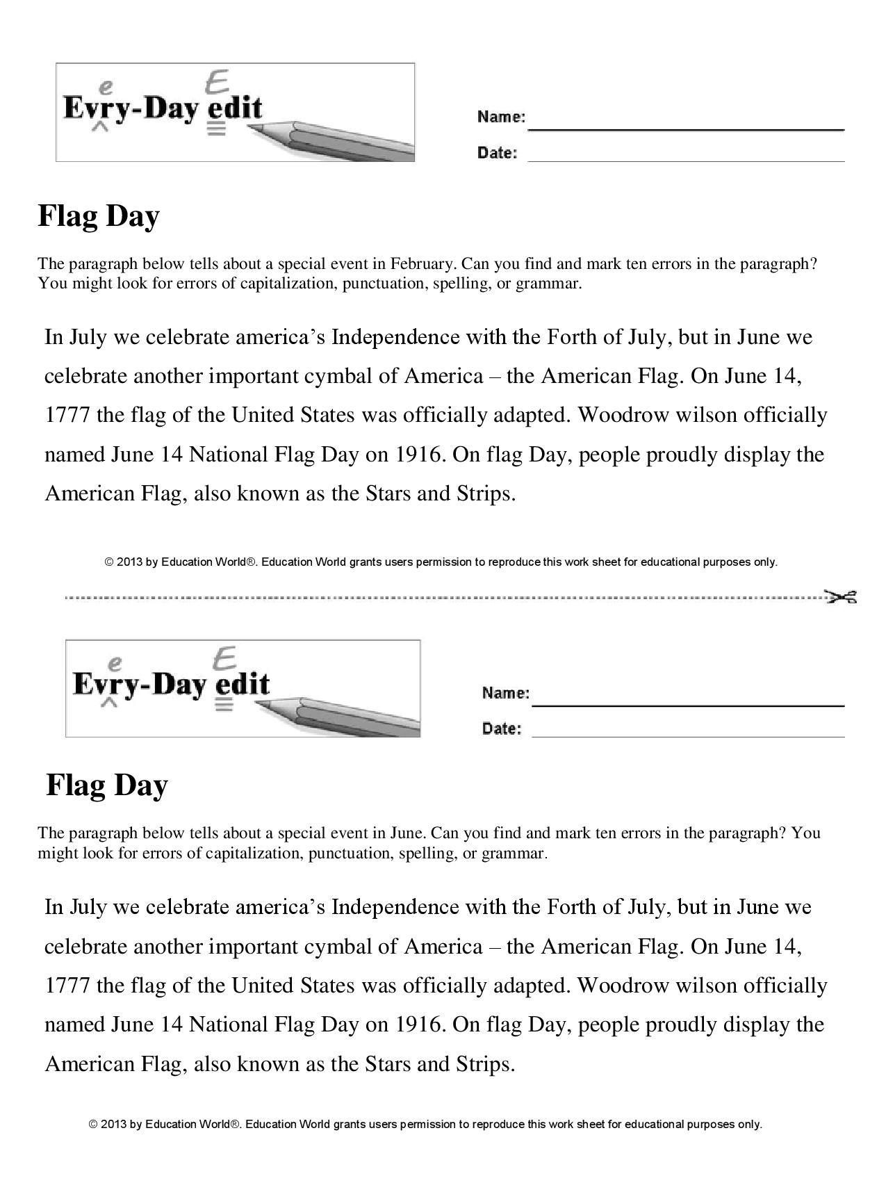Flag Day Education World